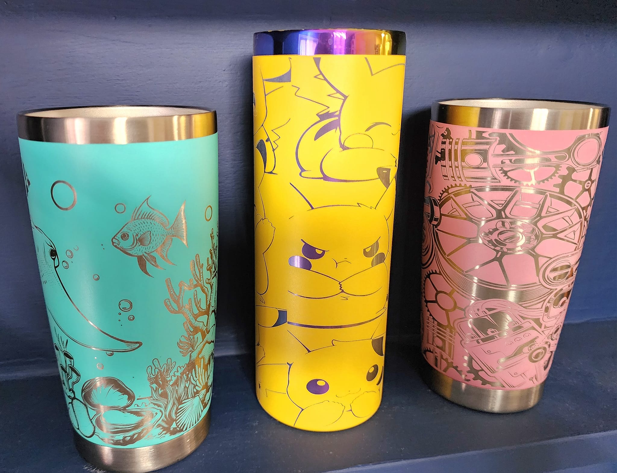 Engraved tumblers